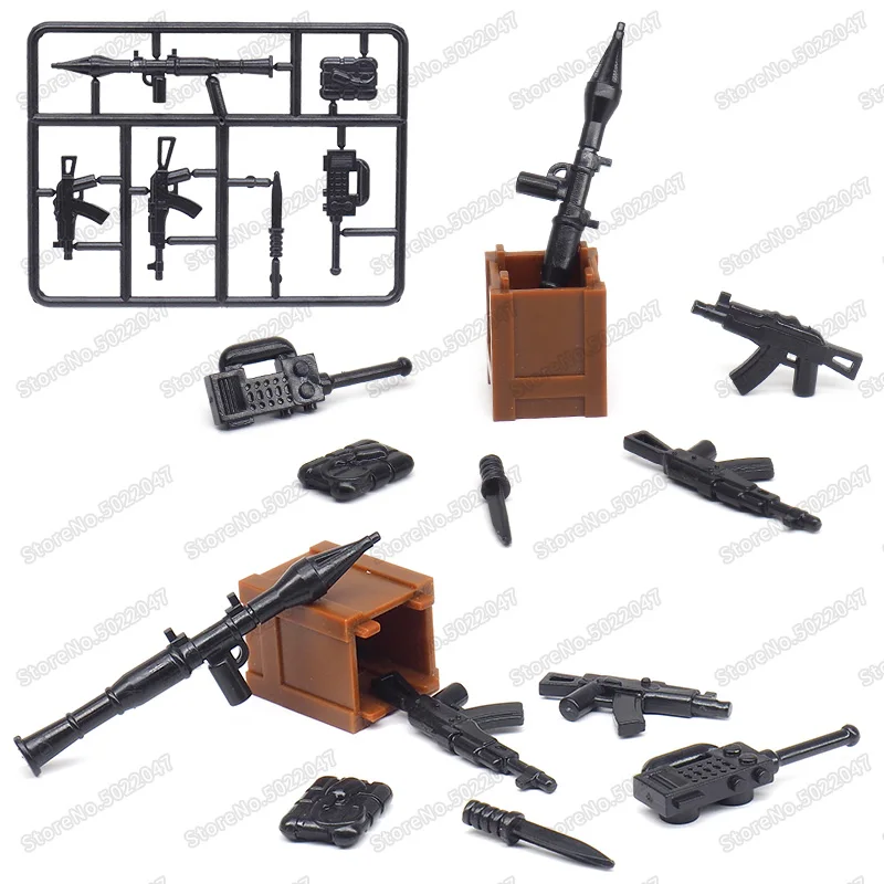 

Lot Blocks Military Weapons WW2 Rocket Launcher Gun model Army Figures Special Forces Moc Compatible Other Building Blocks Toys