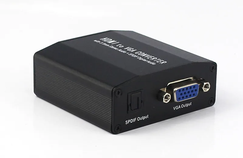 THDMI to VGA TV2PC Converter Adapter HD1080p Switch SPDIFAudio Female Connector Out USB Power For HDTV PCs Speaker Free Shipping (2)