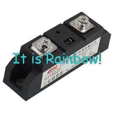 

Free Shipping Rectangle 2 Terminals SSR Solid State Relay 3-32VDC/380VAC 150A w 25cm Cable