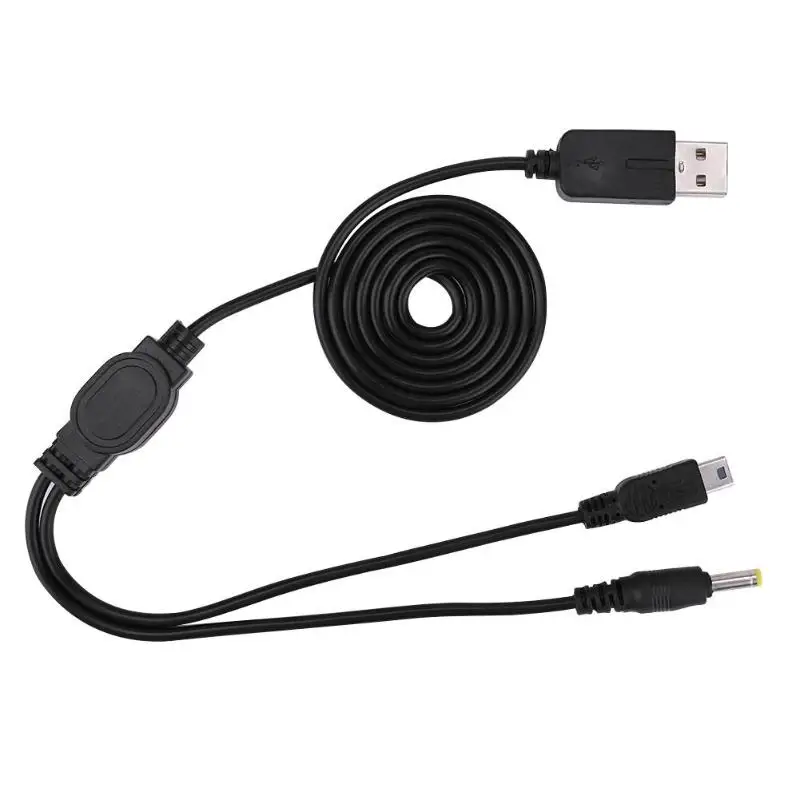 1,2 м USB порт зарядный кабель для передачи данных для SONY psp 2000 3000 игровая консоль новейшее зарядное устройство питания 2 в 1 USB кабель Шнур - Цвет: Черный
