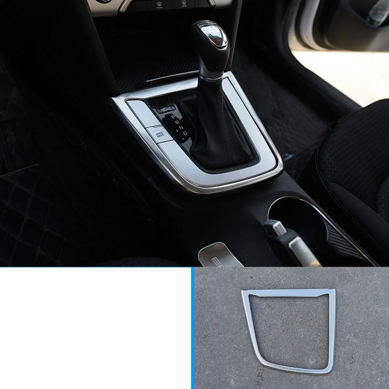 Lsrtw2017 Титан Черный Автомобиль шестерни рамки планки шестерни Крышка для hyundai elantra - Название цвета: silver
