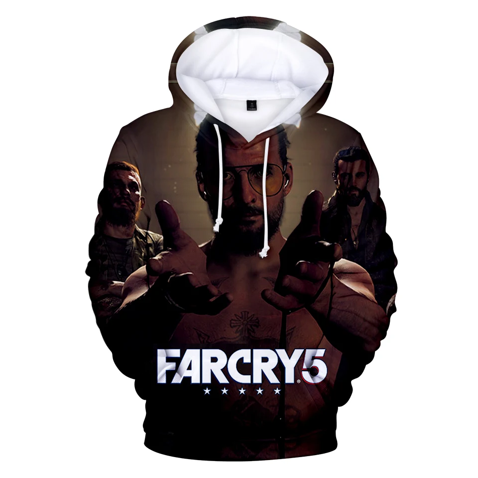 Far Cry/5 толстовка с капюшоном Повседневная модная толстовка с длинными рукавами для мальчиков и девочек толстовка с капюшоном с принтом Far Cry 5 легко стирается