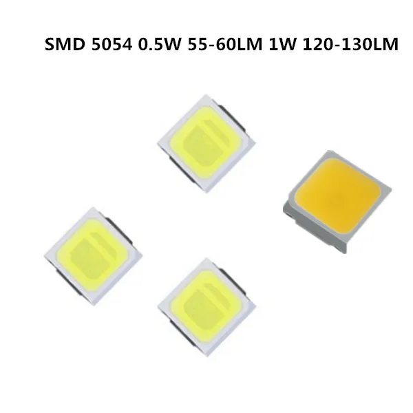 50 шт.> SMD СВЕТОДИОДНЫЙ 2835 5054 5730 чипы 1 Вт 3V 6V 9V 18V 30V бусины светильник белый 130LM поверхностного монтажа PCB светодиодный светильник, излучающая Диодная лампочка