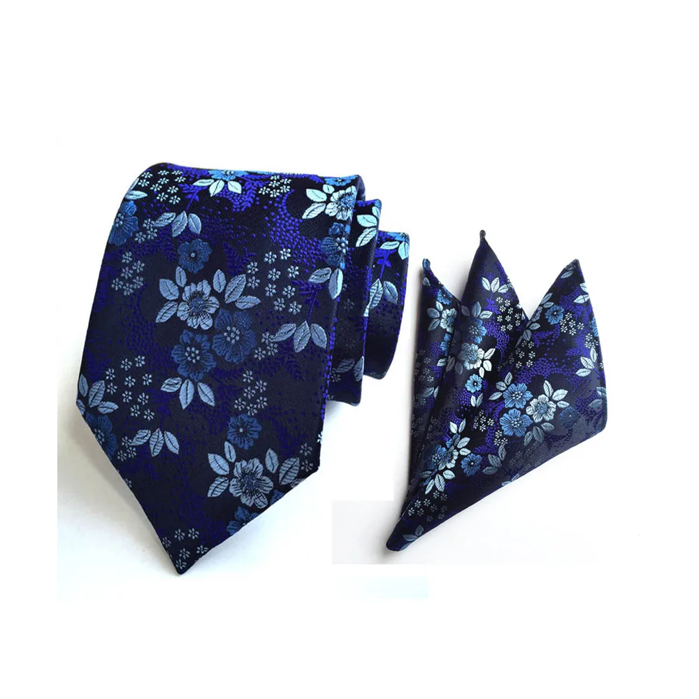 Для мужчин Мода Красочные Пейсли Цветочные широкий галстук Карманный площадь платок Набор BWTHZ0228