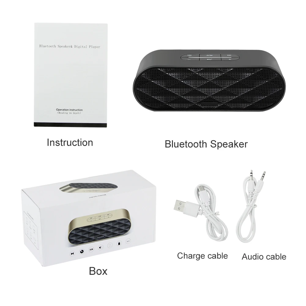 Mini Wireless Bluetooth Speaker Portable BT Speaker Surging Bass Speaker With Full Range Boombox TF Slot For MP3 Computer