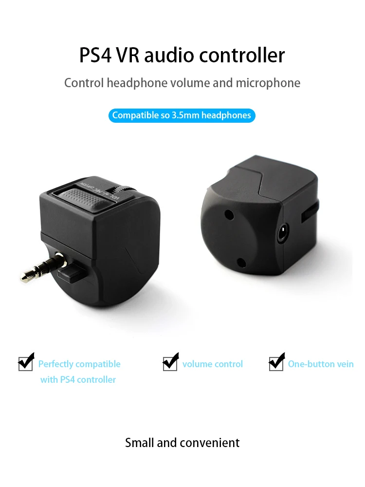 Для sony PS4 VR 3,5 мм аудио разъем гарнитура адаптер с микрофоном Регулятор громкости 3,5 мм аудио интерфейс для playstation 4 PS4