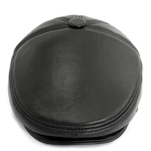 Svadilfari повседневные черные из натуральной яловой кожи берет утконоса плоские шапки зимние шапки для мужчин шляпа таксиста горячая распродажа