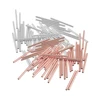 100 Pieces Metal Long Tube Spacer Beads 1.3mm Hole DIY Jewelry Making Findings, 20X1.5MM, Rose Gold And Silvery White 1