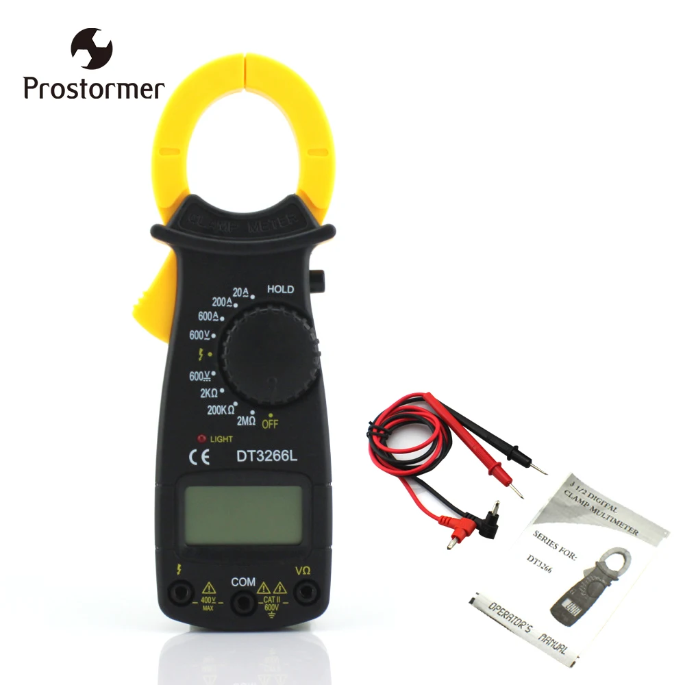 

Prostormer Handheld digital multimeter Portable AC/DC Ammeter Voltmeter Ohm Meter voltagemeter overload protection multimeter