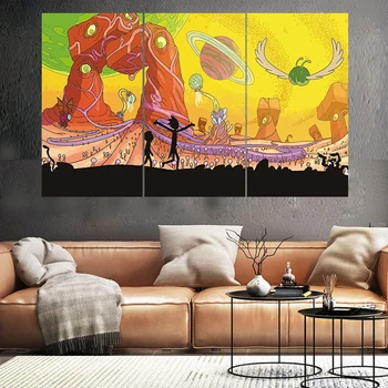 

HD Prints Rick And Morty Poster Cartoon Picture Canvas Painting Wall Art Poster Print Wall Picture Living Room Art Decoration
