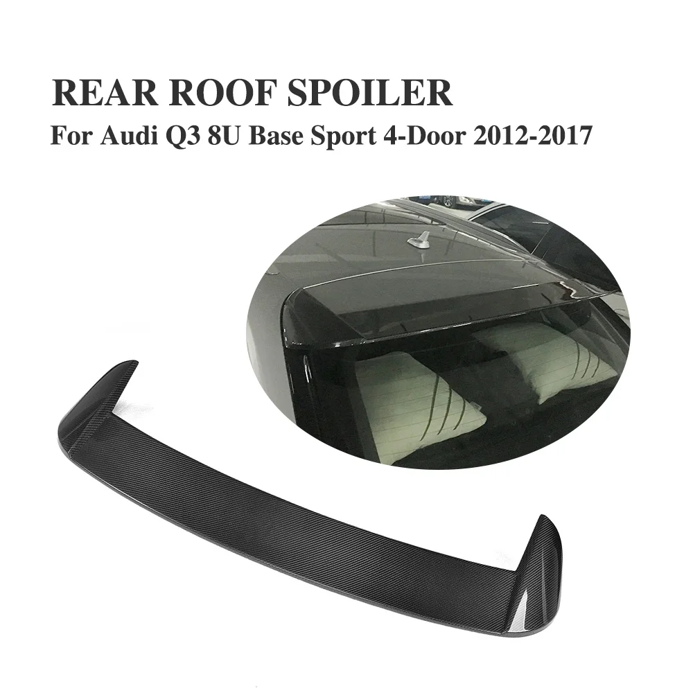 

Rear Trunk Lip Wing Roof Spoiler Carbon Fiber for Audi Q3 8U Base Sport 4-Door 2012-2017 Back Window Wing