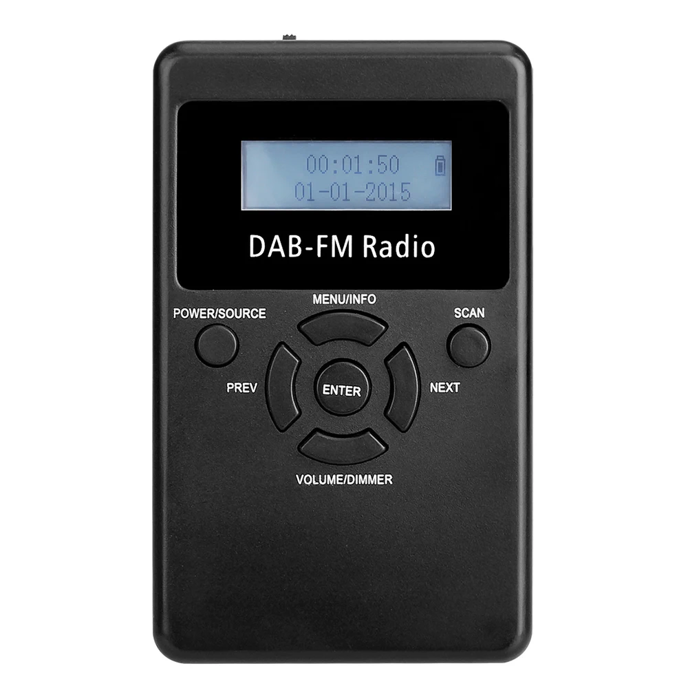 Портативный цифровой DAB FM RDS радио карманный цифровой DAB стерео приемник без потерь с наушником ремешок 1," экран дисплея