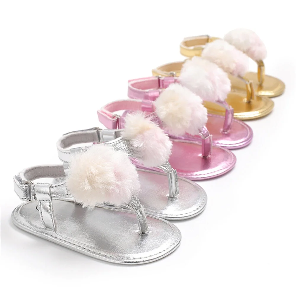 Милые младенцы flip-шлепанцы сандалии принцесса Лето новорожденный Prewalker девочка детская обувь без шнуровки обувь на плоской подошве