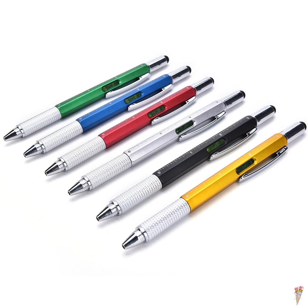 

Multifunction Ballpen Cute Kawaii Overvalue Handy Tech Tool Ballpoint Pen Writing School Supplies Screwdriver Ruler Spirit Level