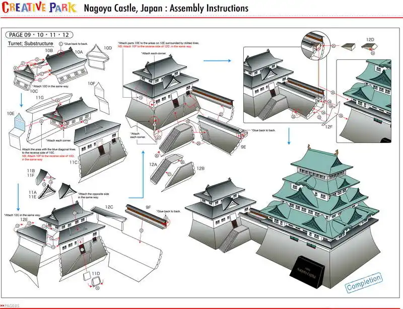 Замок Нагоя, Япония Ремесло Бумажная модель архитектура 3D Развивающие игрушки DIY ручной работы игра-головоломка для взрослых
