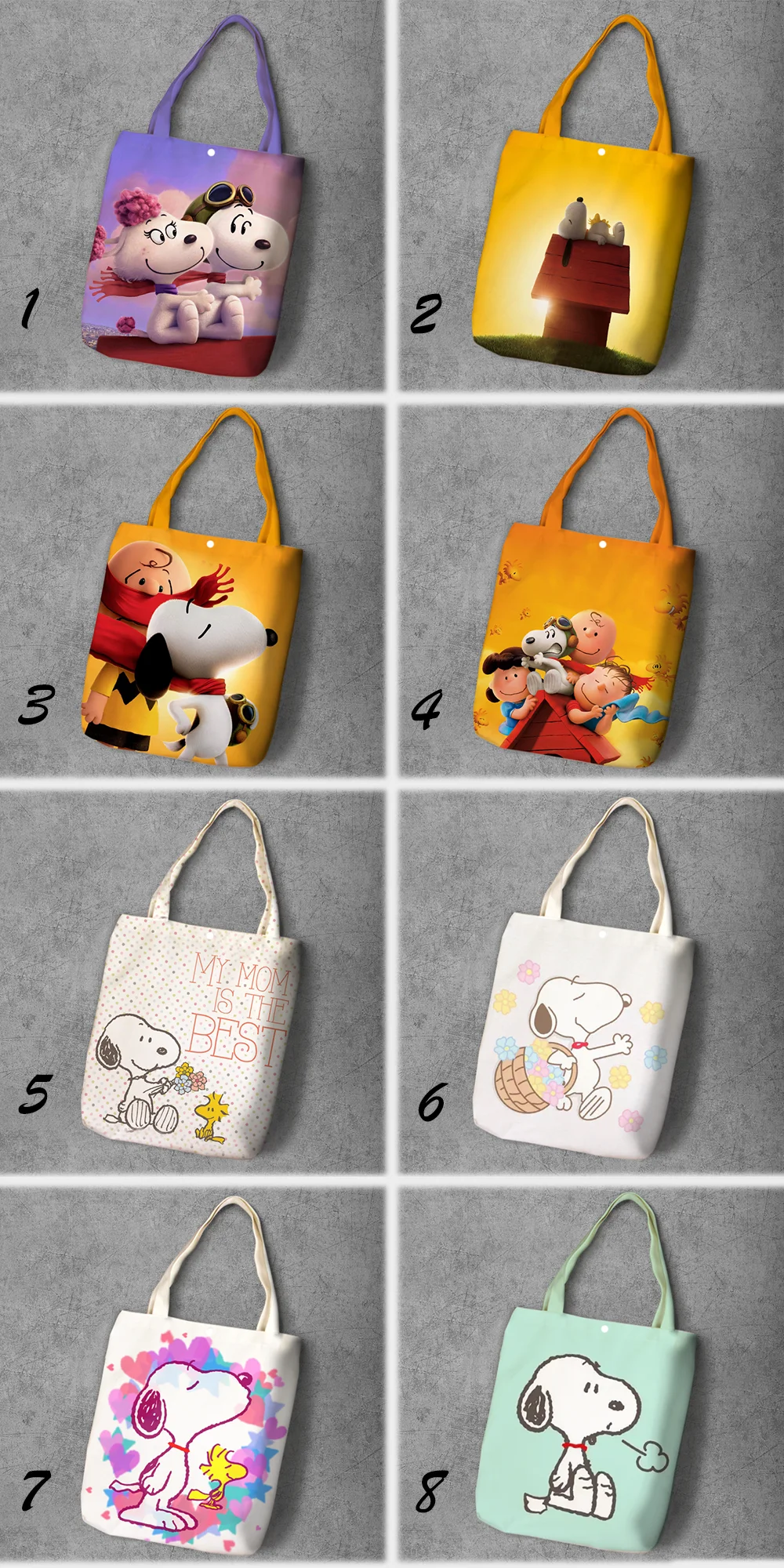 

IVYYE White Dog Fashion Anime Foldable Canvas Shopping Bag Casual Shoulder Bags Customized Tote Handbag Lady Girls New
