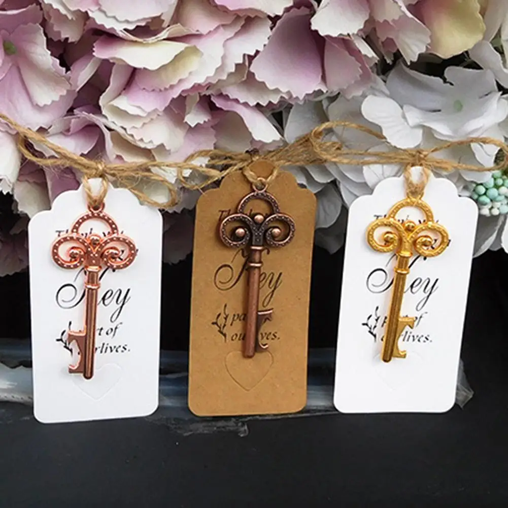 

10PCS Wedding Pendant Bottle Opener Tag Innovative Simple Retro Wedding Gift