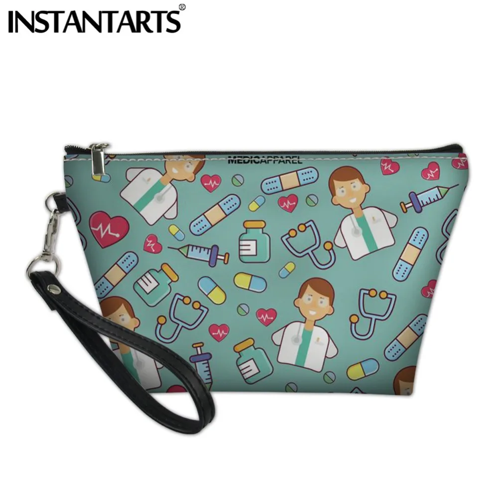 Мужские и женские косметички INSTANTARTS Premium Life Saver кожаная сумка для хранения