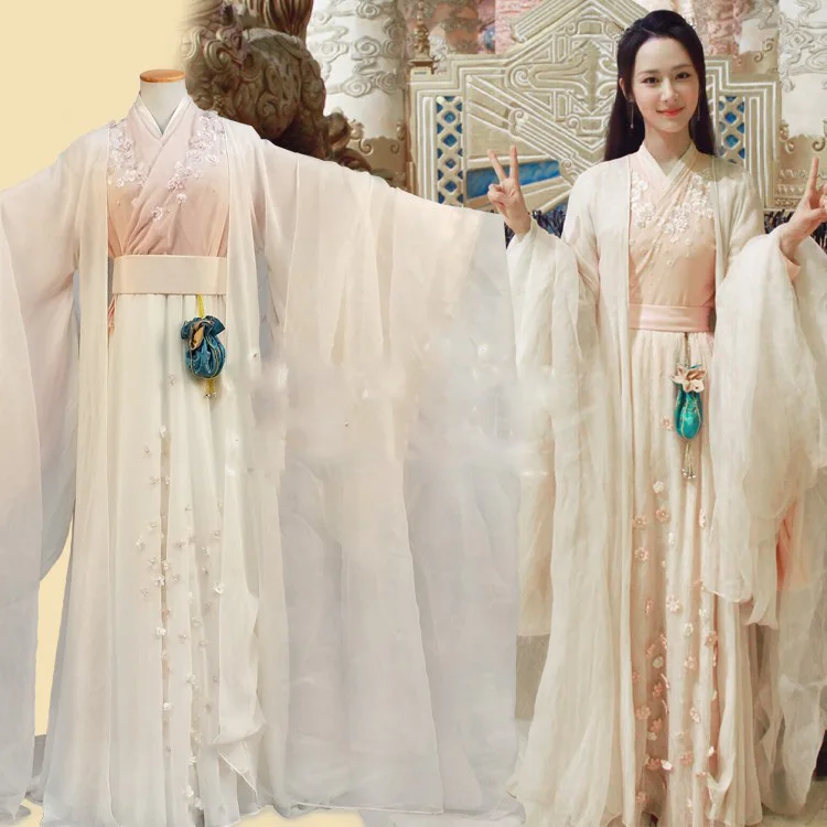 4 дизайна женский костюм JinMi Pink Fairy Женский Hanfu сказочный костюм|costume hanfu|hanfu costumetv play