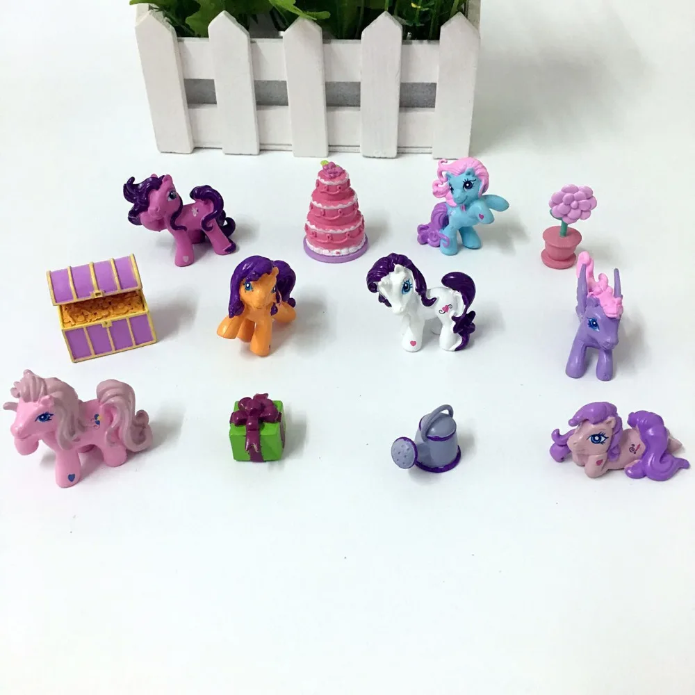 

12pcs/lot pvc cartoon pony many style random mixed high quality