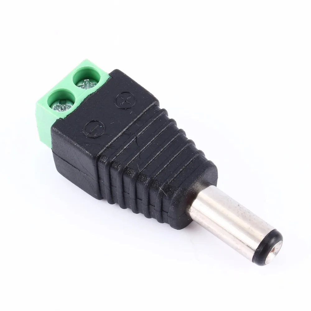 

High Quality For CCTV LED Light 2.1 x 5.5mm DC Power Male Plug Jack Adapter Connector Plug Free Shipping