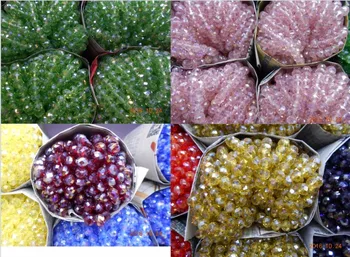 

AB Color 6MM 50piece/lot Glass Crystal Stand Beads Free Shipping Wholesale