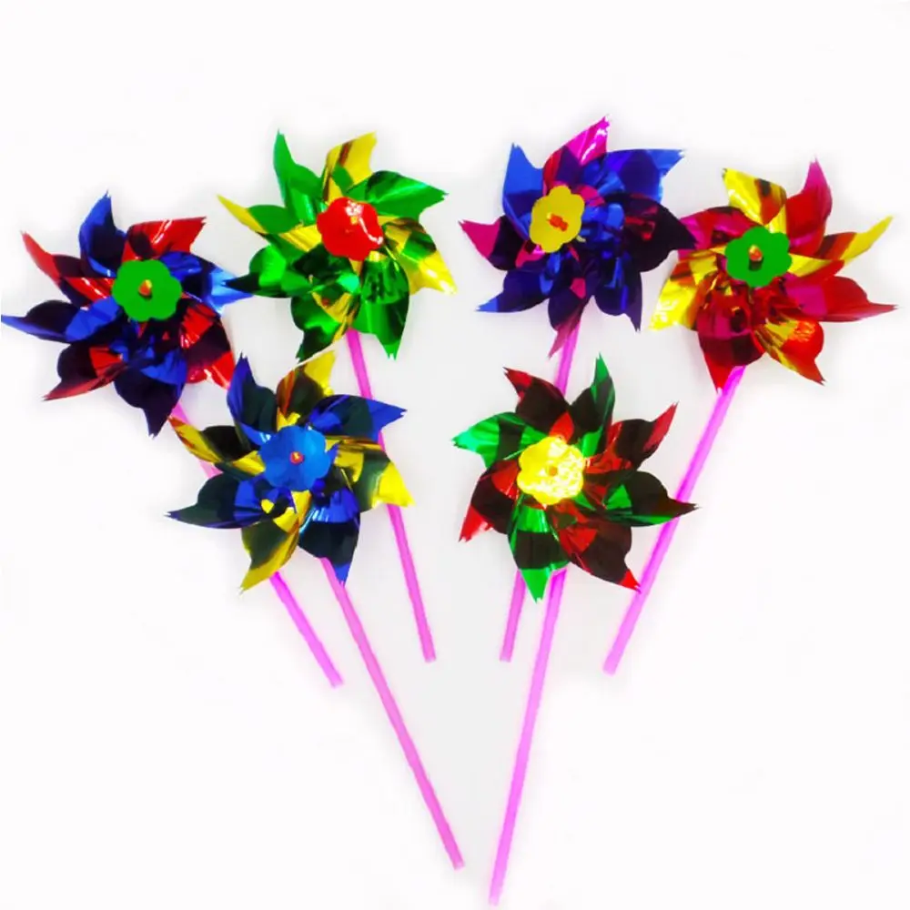Wholesale 10pcs Packing Small Colorful Plastic Pinwheel Wind Spinner Windmill Garden Party Decoration Outdoor Toy