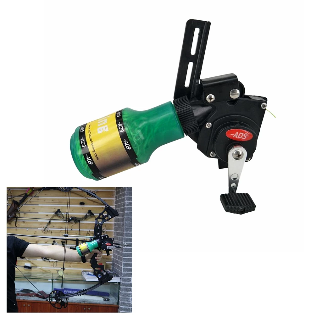 Billige Einstellbare Pro Bogenschießen Retriever Bogen Angeln Reel für Outdoor Verbindung Bogen Traditonal Recurve Lange Bogen Zubehör