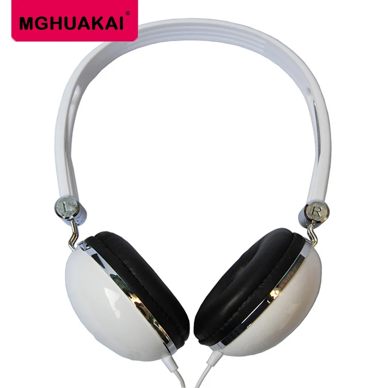 

MGHUAKAI Without Microphone White Headphone Mobile Phone Computer Headset For Travel Sports