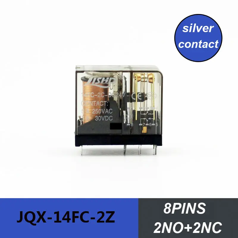 1pcs JQX-14FC 1Z 12VDC Coil 10A 220VAC 30VDC Electromagnetic Relay 5 Pin SPDT