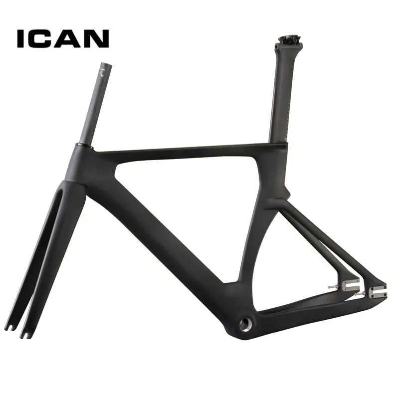 Best ICAN Professional UD Matte 49/51/54/56CM BSA single speed Carbon Track Bike Frame 6