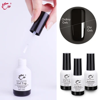 

TP 12ml Nail Dipping Powder Gel Top Base Coat Prep Activator Saver French Art Set Manicure Starter Kit Without Lamp Cure Primer