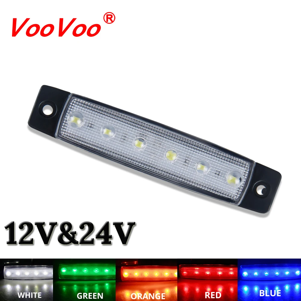 Автомобильный внешний светильник светодиодный 12V 24V 6 SMD авто шины Грузовик