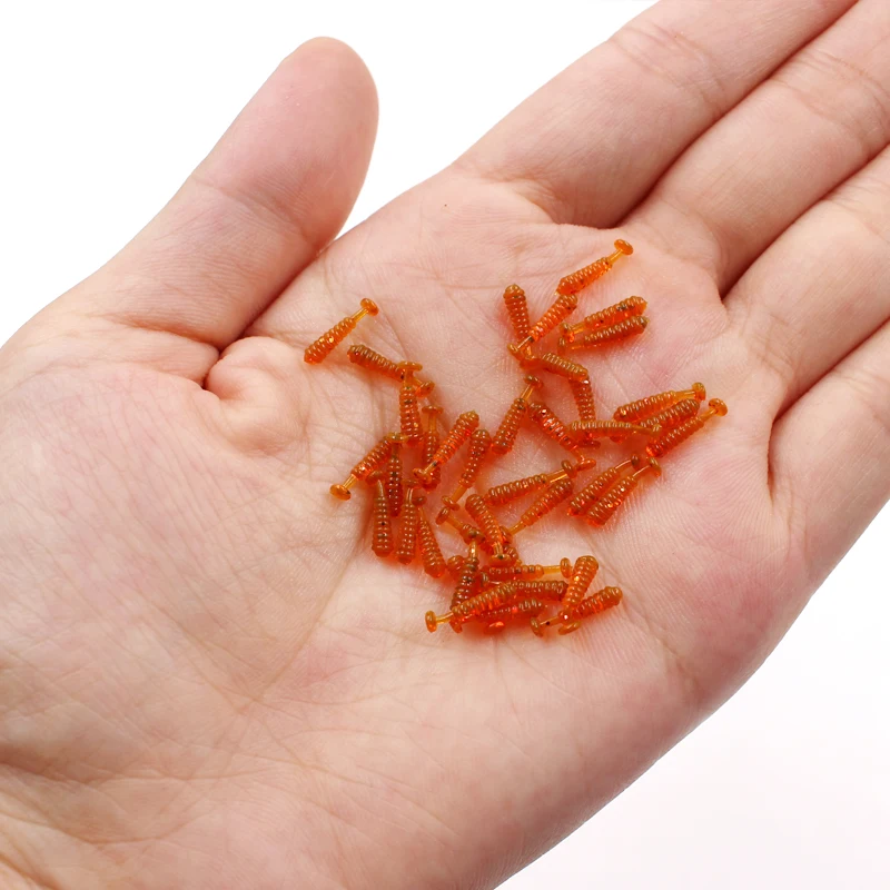 Mini Soft Lure 50pcs/lot Fishing Lure wobbler 10mm 7 Colors Easy Shiner Worm Carp Fishing silicone bait Isca Artificial