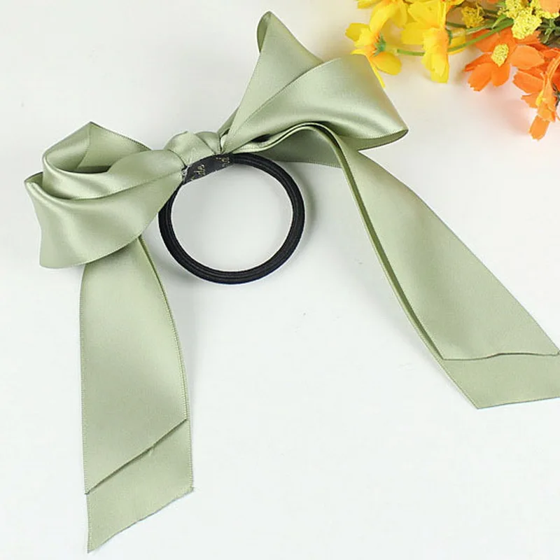 1PC Super Large Ribbon Bow knot Hairband with Rubber Band Bow Tie Hair Bands for Girl Women Hair