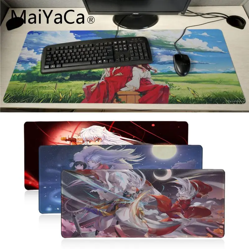 Резиновый коврик для мыши Maiyaca inuyasha с японским аниме противоскользящий размер xxl