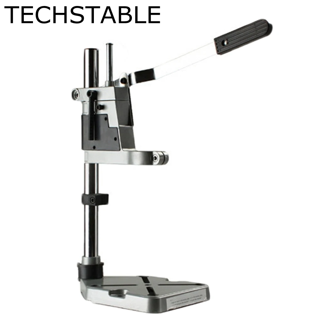 TECHSTABLE Aluminum bench Drill Stand Double-head Electric Drill  Base Frame Drill Holder Power Grinder accessories for Woodwork