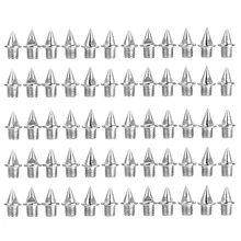 60 штук прочные серебряные Спортивная Замена кроссовки фотообои для съемки детей с 7 мм Сталь отслеживать короткие шипы