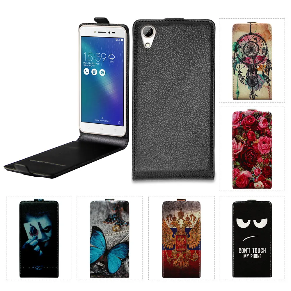 New arrived Luxury Lichee Pattern Flip Leather Case For Asus Zenfone 3 Go ZB501KL Cartoon Cover Live ZB501 |