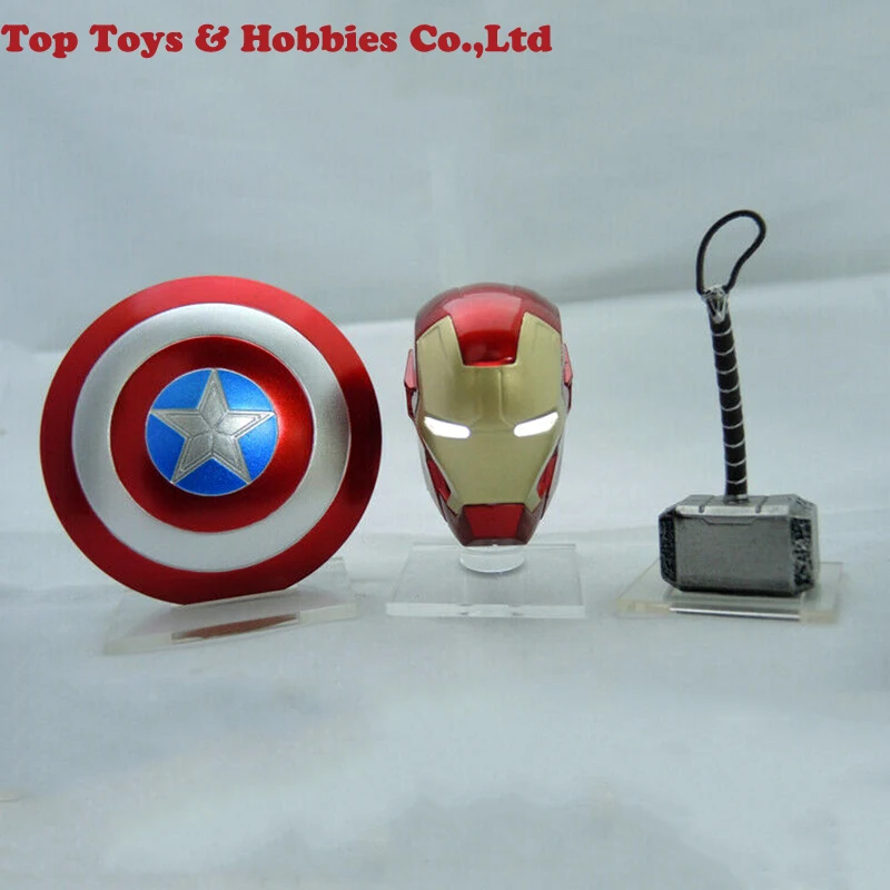 

1/12 Scale Avengers Figure Accessories Hammer Iron Man Helmet Shield PVC Models Collection Toy For 6 inches Action Figure