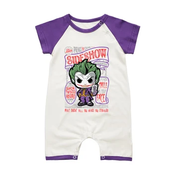 

Baby Boys Rompers Infant Cotton Clothing THE JOKER Summer Style Short Sleeve Toddler Jumpsuit Newborn Babies Overalls