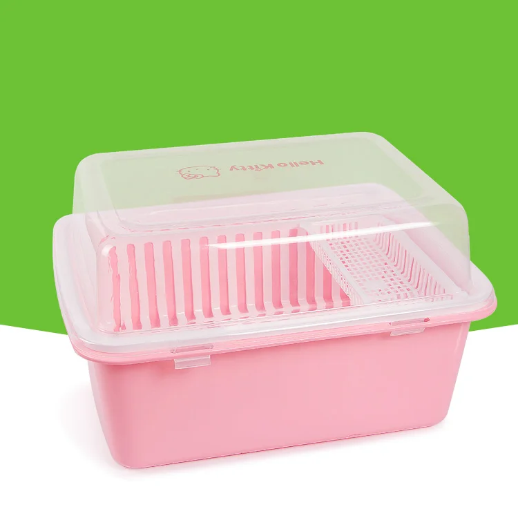 HelloKitty рисунок Hello Kitty Кухня шкаф чаша dripper Миски Детские коробка Посуда стойку с