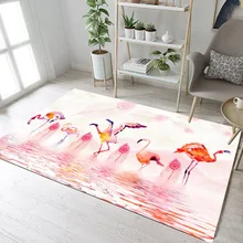 Акварельные Фламинго ковер с рисунком пером для детей, для дома, для гостиной, художественная подушка, для спальни, для прихожей, для двери, для ванной, коврики