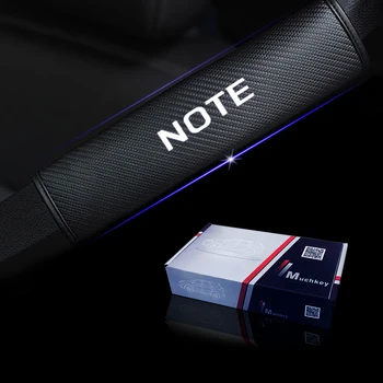 

For Nissan NOTE Auto Reflective Safety belt Shoulder protection car-styling pad on the seat belt cover seatbelts
