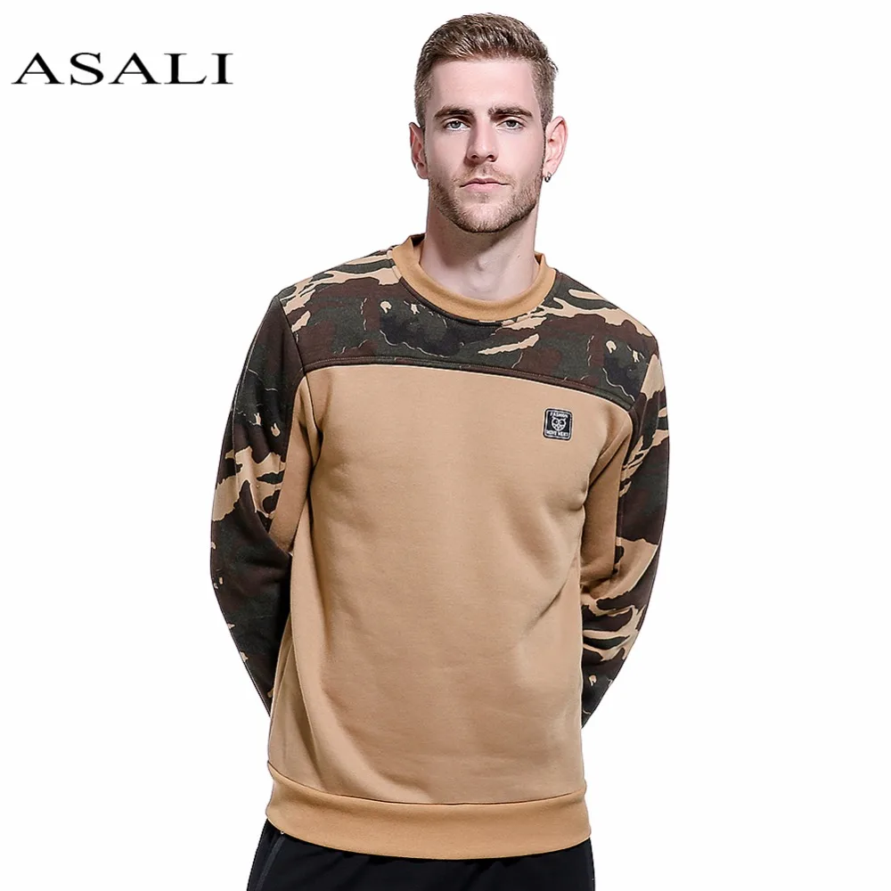 

ASALI Camouflage Hoodies Men 2019 New Hip Hop Patchwork Sweatshirt Male Hoody Military Fleece Hoodie Mens US Plus Size Pullover