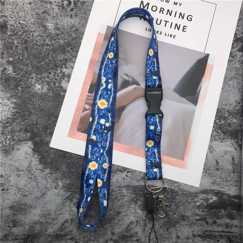 

Blue starry sky Neck Strap Lanyards for Keys ID Card Gym Mobile Phone Straps USB Badge Holder DIY Hang Rope Lariat Lanyard