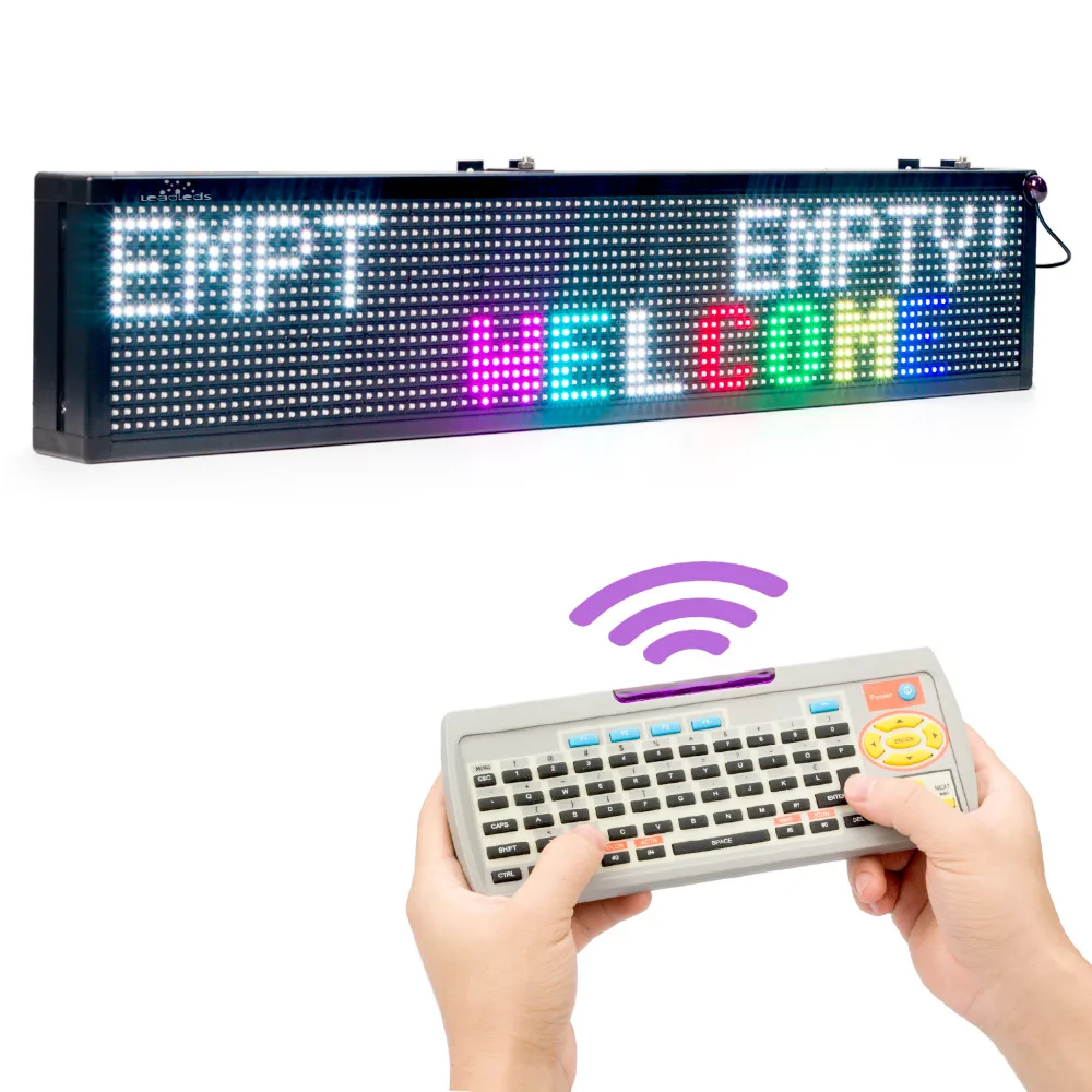 

30 X 6-in indoor Wireless SMD RGB Full Color remote control keyboard LED Sign 110V /220V 24H Open Message LED Display Board