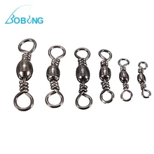 Bobing 100 шт./лот, рыболовный разъем, гибкое вращение, ствол, поворотное твердое кольцо, рыболовные аксессуары, разъем 3#/4#/6#/8#/10#/12