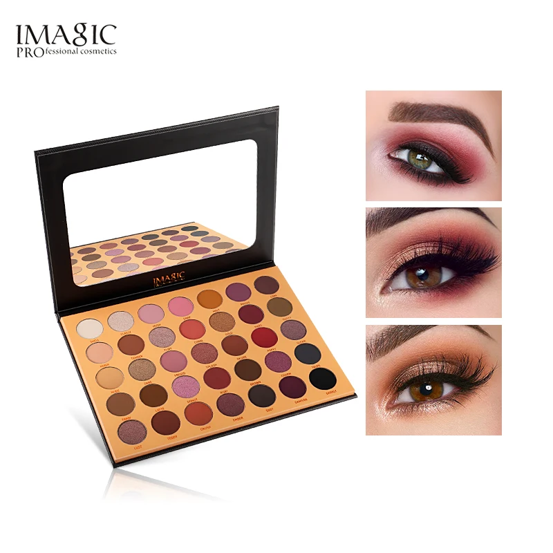 

IMAGIC 35 color nude color shiny eye shadow palette color waterproof Long-lasting eye shadow tray pigment pearl matte cosmetics