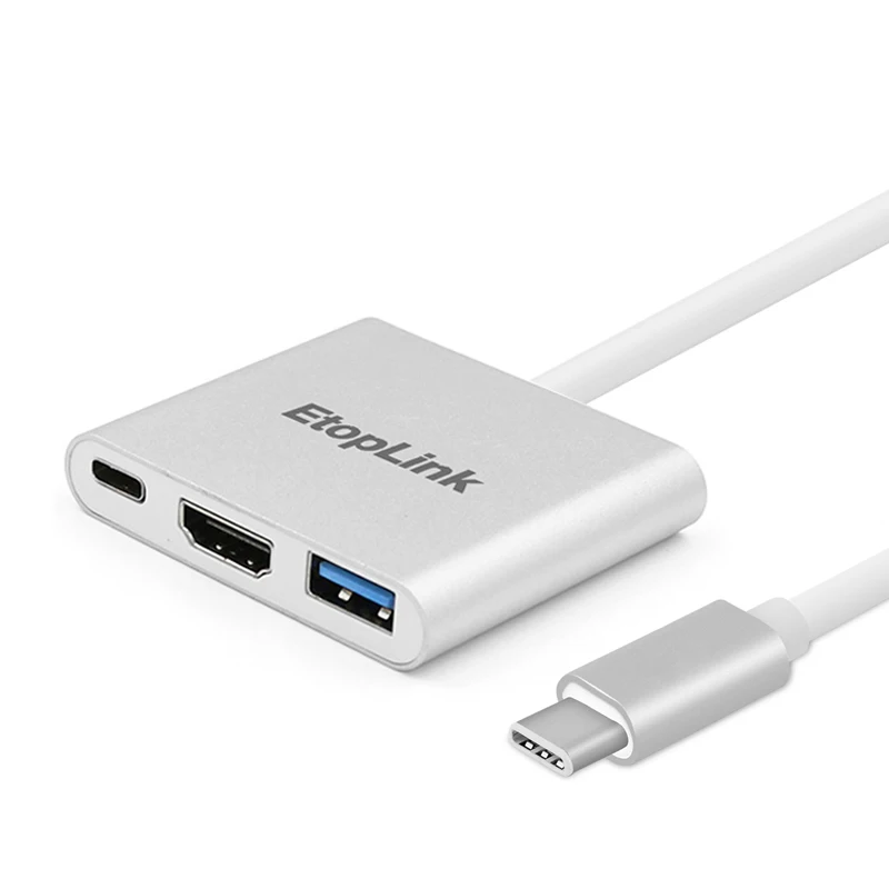 EtopLink USB 3 0 type-c к HDMI Женский адаптер HD конвертер 4K USB3.0 1 кабель для Apple macbook pro |